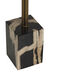 Nisha 25 X 11.25 inch Black / Black / Antique Brass End Table